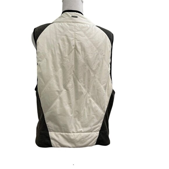 prAna Lightweight Full Zip Quilted Vest Pockets White Gray Women's size XL - Picture 5 of 8